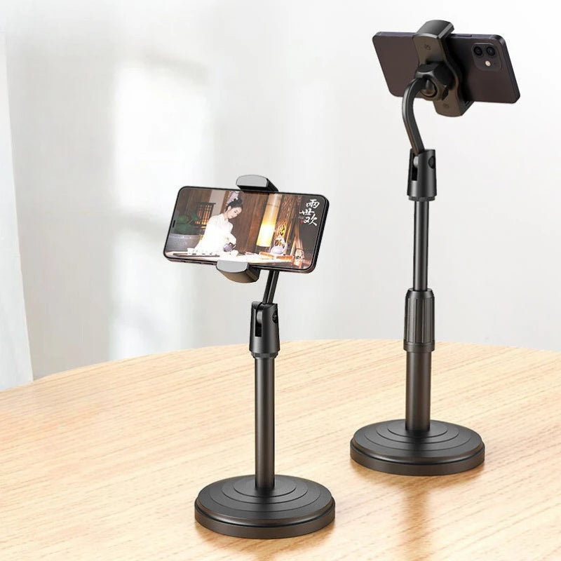 Suporte Tripé de Celular para mesa com regulagem de altura 360°