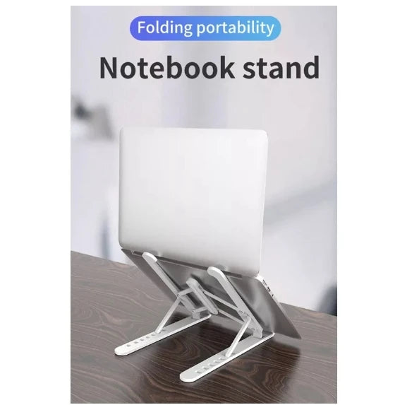 Suporte ajustável para notebook resistente a plástico, base ergonômica premium, ideal para mesa de escritório, escritório em casa, acessório durável