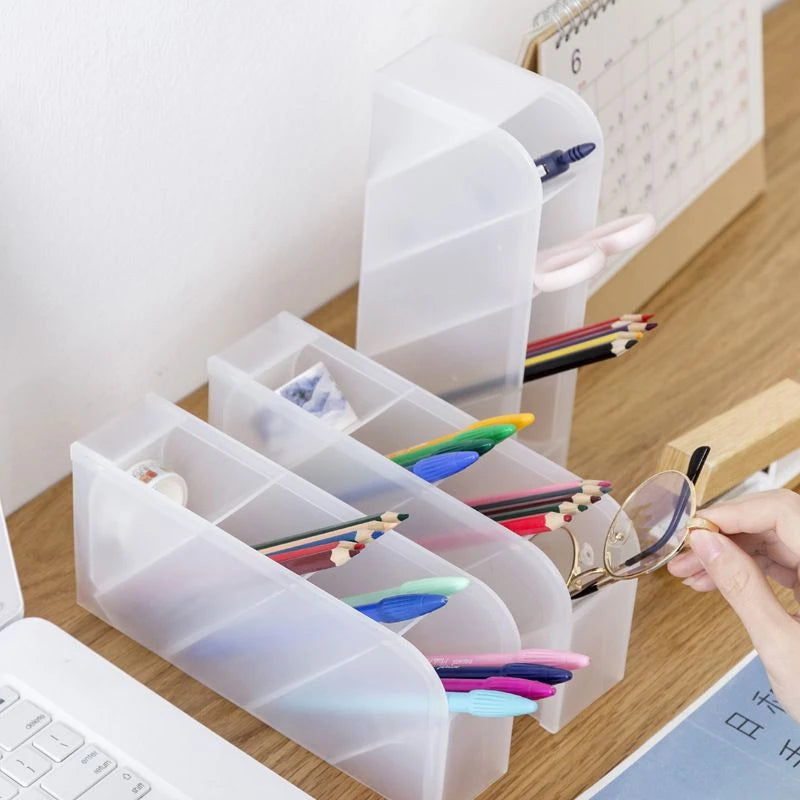 Organizador de Mesa Caneta Porta Lapis Treco Plástico Multiuso Escritório Home Office