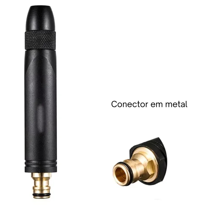 Kit 3 em 1 Bico de mangueira de alta pressão com conector Ideal para jardinagem e limpeza externa Acessórios práticos