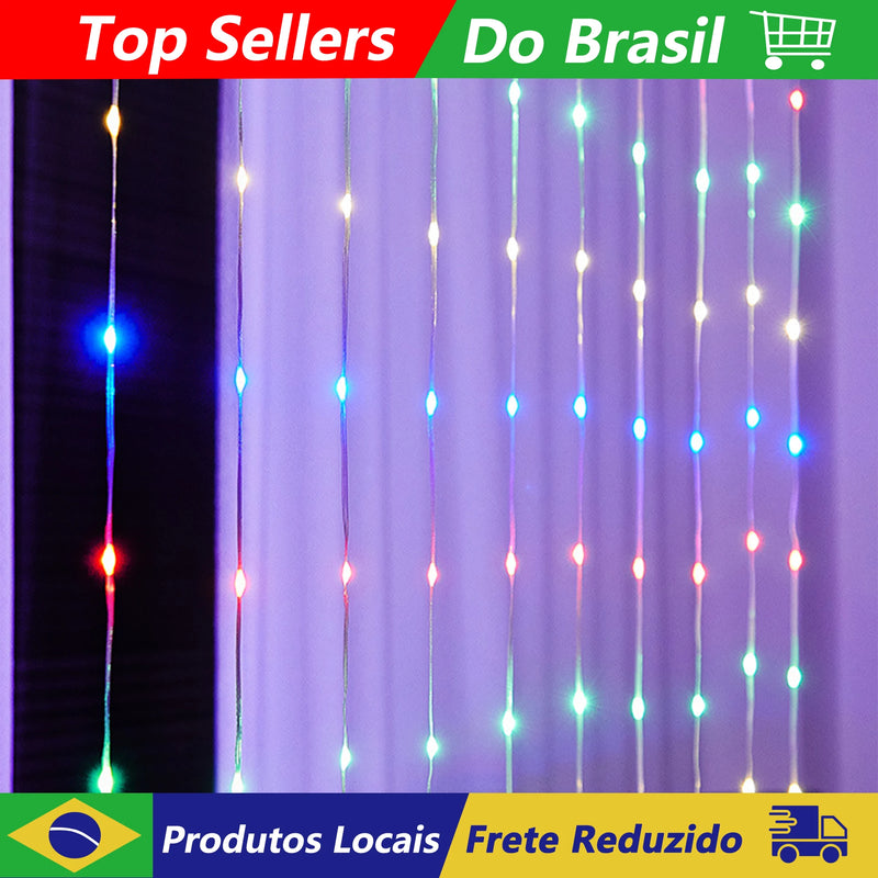 Moda 3m * 3m led cortina de luz festa de natal decoração luz ao ar livre à prova dwaterproof água solar controle remoto cortina luz