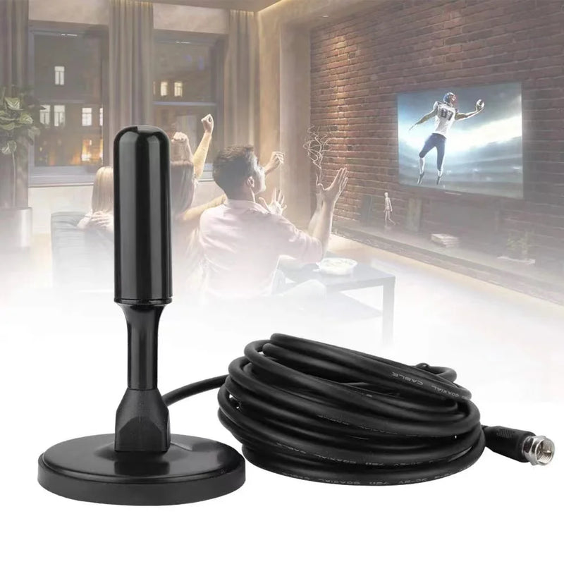 Antena digital hd 3.5dbi base magnética interna externa com ímã 3m televisão tv para sala de estar-entrega rápida para todo o brasil