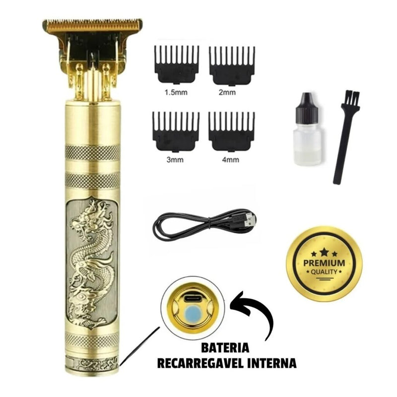 Máquina de Barbear e Cortar Cabelo Profissional Dragão (Ferro)